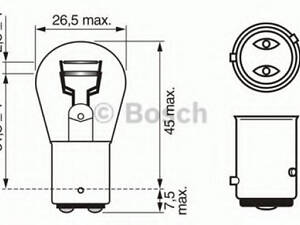 bosch p21/4w 12v21/4w автолампа