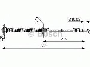 BOSCH шланг тормозной. задний левый. HYUNDAI i30 07- BOSCH 1987481414 на HYUNDAI i30 CW (FD)