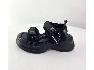Босоножки для девочек Черные (N3165Rblack) Apawwa размер 35 (длина стельки 21,5 см)
