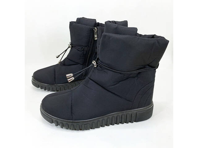 Черевики жіночі утеплені чорні 38р 25см, Жіночі зимові дутики - Фото 4