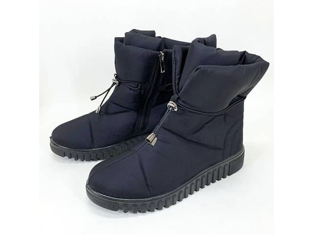 Черевики жіночі утеплені чорні 38р 25см, Жіночі зимові дутики - Фото 5