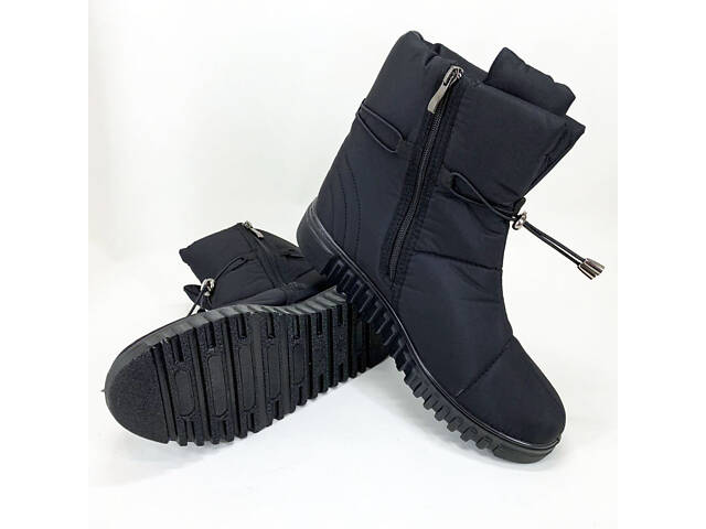 Черевики жіночі утеплені чорні 38р 25см, Жіночі зимові дутики - Фото 6