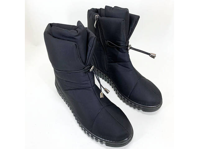 Черевики жіночі утеплені чорні 38р 25см, Жіночі зимові дутики - Фото 7