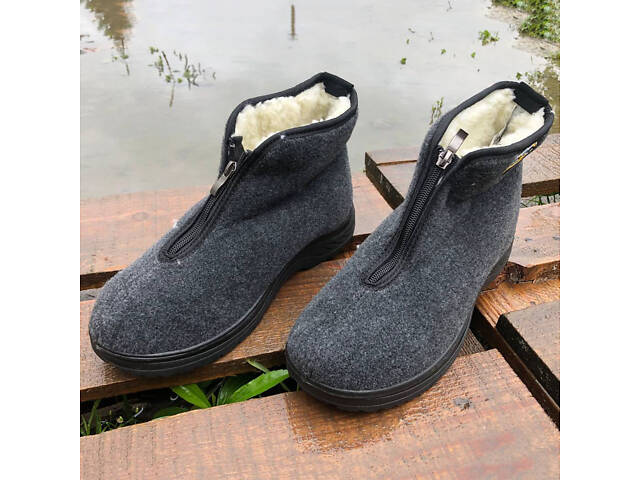 Черевики чоловічі утеплені на застібці 45 розмір 30см, чоловічі робочі черевики - Фото 17