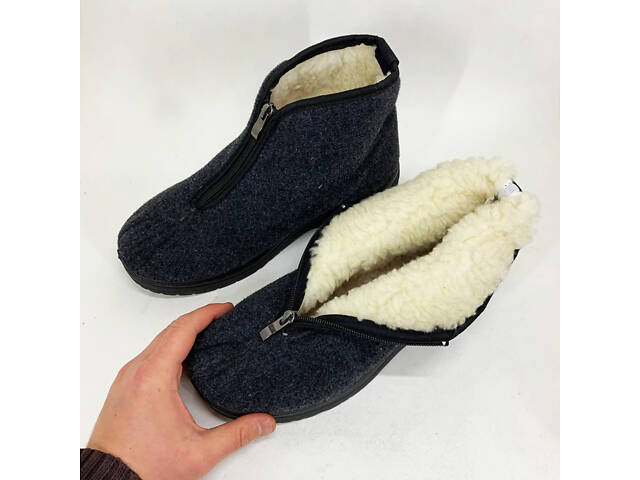 Черевики чоловічі утеплені на застібці 45 розмір 30см, чоловічі робочі черевики - Фото 16