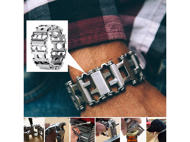 Браслет мультитул черный №528/2 - Фото 5