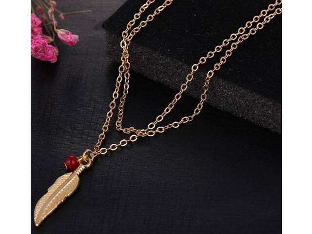 Браслет на ногу (Анклет) Primo - Feather Gold - Фото 3