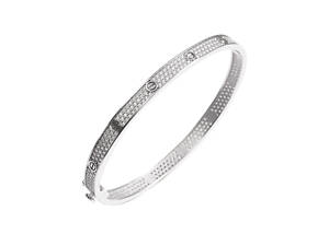 Браслет з білого золота з фіанітами BR-0101 22