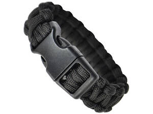 Браслет з Паракорду Mil-Tec S 22мм Чорний PARA ARMBAND KST.-SCHLIESSE 22MM SCHWARZ (16370202-902-S)