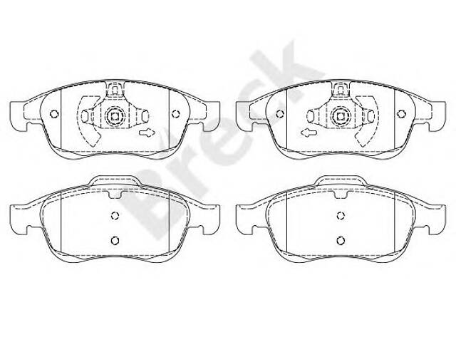 BRECK 249140070100. Комплект гальмівних колодок
