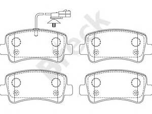 BRECK 251120070310. Комплект гальмівних колодок