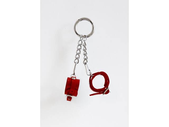 Брелок Наручники з пряжкою Feral Feelings Червоний - Фото 1