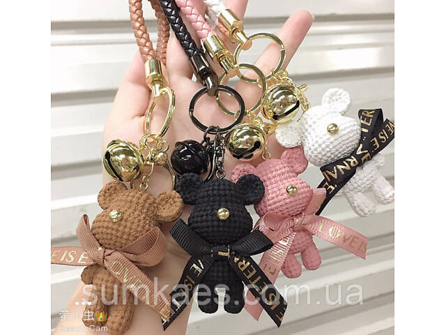 Брелок игрушка мишка для сумки рюкзака ключей, брелок медведь на сумку ключи - Фото 1