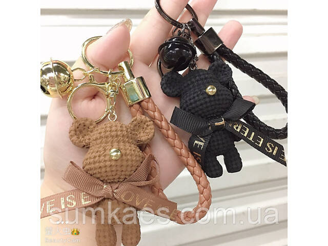 Брелок игрушка мишка для сумки рюкзака ключей, брелок медведь на сумку ключи - Фото 2