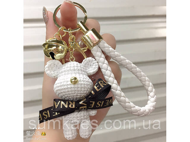 Брелок игрушка мишка для сумки рюкзака ключей, брелок медведь на сумку ключи - Фото 3