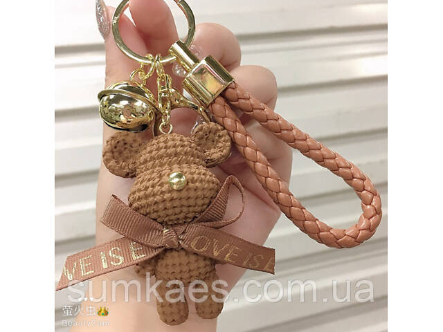 Брелок игрушка мишка для сумки рюкзака ключей, брелок медведь на сумку ключи - Фото 4