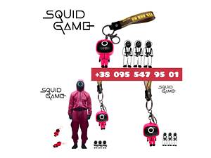 Брелок с силиконовым ремешком 'Игра в кальмара'