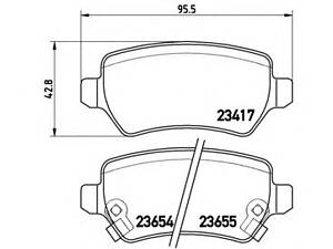 Brembo P 59 038. Колодки тормозные дисковые задние, комплект