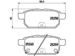 Brembo P 79 029. Комплект тормозных колодок - дисковые.