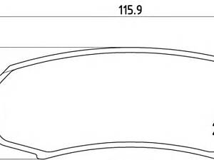 Brembo P 83 024. Гальмівні колодки