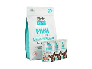 Brit НАБОР Корм ​​сухой Brit Care Mini GF Light and Sterilised д/стерилизованных собак малых пород и избыточным весом кр