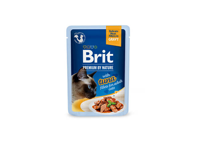 Brit Влажный корм для кошек Brit Premium Delicate Fillets in Gravy Tuna, 85 г,с тунцом - Фото 1