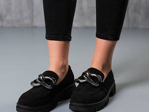 Броги жіночі Fashion Saint 3762 38 розмір 24 см Чорний