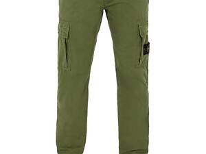 Брюки No Brand 303WA Brushed Cotton Cargo Garment Dyed Old Effect Olive XXXL