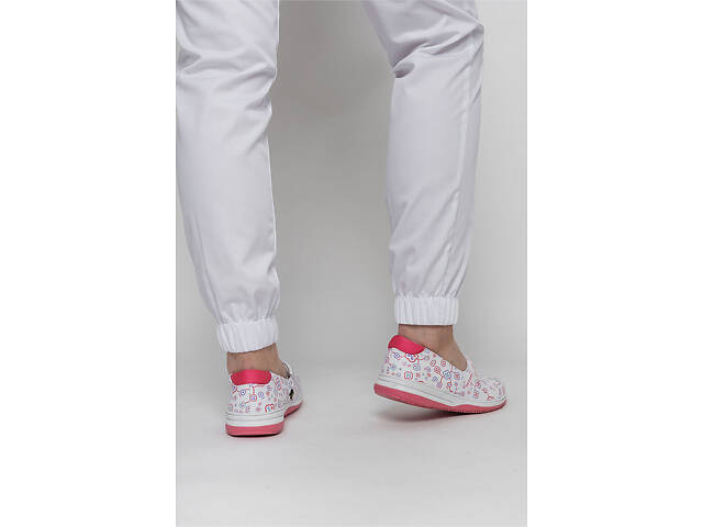 Брюки жіночі Афіна котон білий розмір 42 - Спецодяг для кухарів та медиків - Фото 3