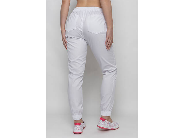 Брюки жіночі Афіна котон білий розмір 42 - Спецодяг для кухарів та медиків - Фото 5