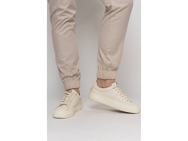 Брюки жіночі Афіна котон кремовий розмір 42 - Спецодяг для кухарів та медиків - Фото 3