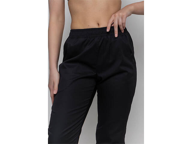 Брюки женские Афина стрейч черный р.56 (42-60) - Спецодежда для поваров и медиков - Фото 5