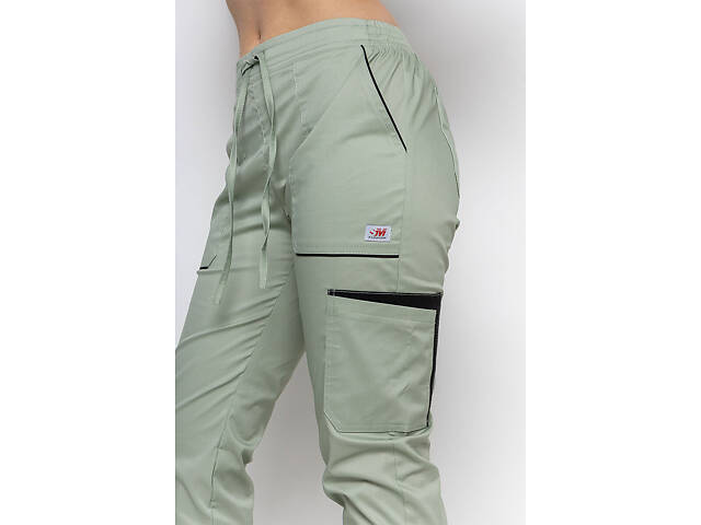 Брюки женские Эмели стрейч фисташковый р.42 (42-60) - Спецодежда для поваров и медиков - Фото 4