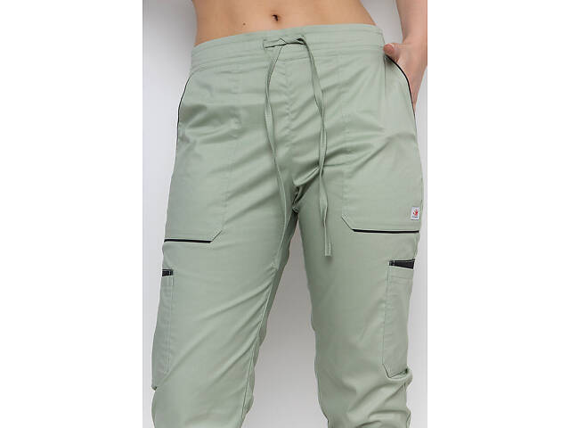 Брюки женские Эмели стрейч фисташковый р.42 (42-60) - Спецодежда для поваров и медиков - Фото 5