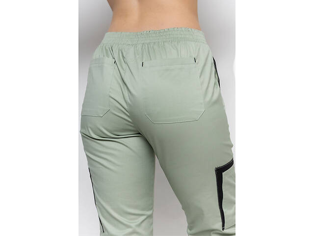 Брюки женские Эмели стрейч фисташковый р.42 (42-60) - Спецодежда для поваров и медиков - Фото 6