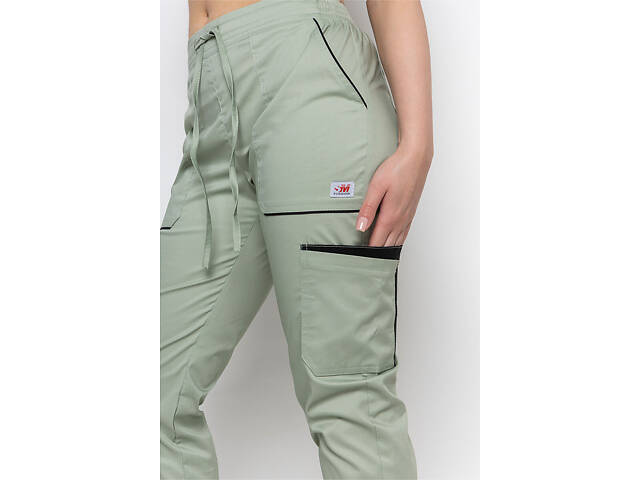 Брюки женские Эмели стрейч фисташковый р.42 (42-60) - Спецодежда для поваров и медиков - Фото 7