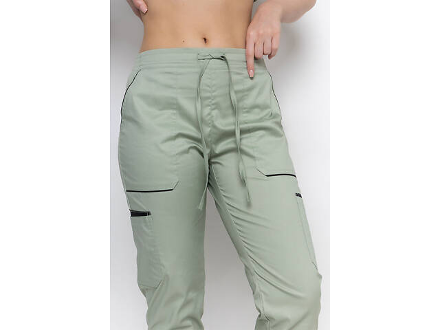 Брюки женские Эмели стрейч фисташковый р.42 (42-60) - Спецодежда для поваров и медиков - Фото 8