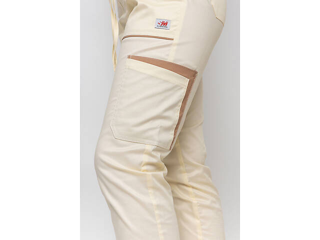 Брюки жіночі Емелі стрейч шампань розмір 42 - Спецодяг для кухарів та медиків - Фото 7