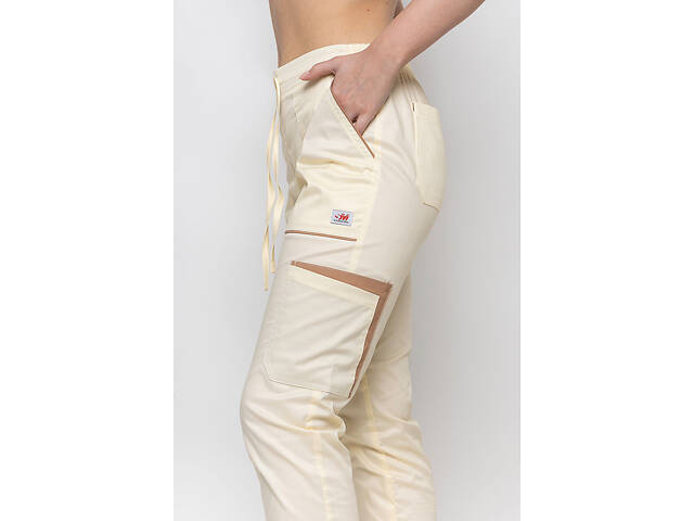Брюки жіночі Емелі стрейч шампань розмір 42 - Спецодяг для кухарів та медиків - Фото 8