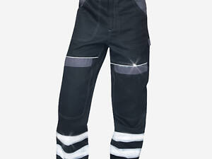 Брюки рабочие ARDON Cool Trend черно-серые со светоотражающими лентами, 66