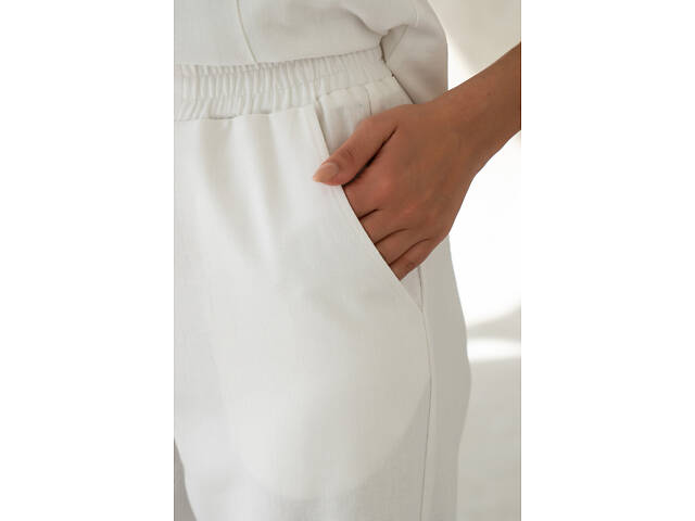 Брюки RiMari Жерона-лен БР 0325 48 Белый (21925) - Фото 3