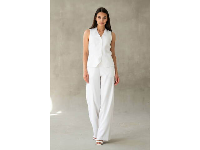 Брюки RiMari Жерона-лен БР 0325 48 Белый (21925) - Фото 4