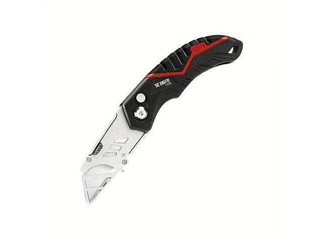 Будівельний ніж універсальний - Чорний - Фото 1