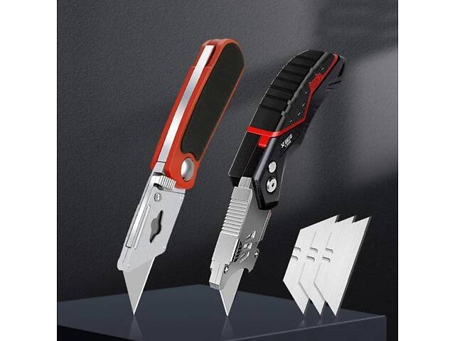 Будівельний ніж універсальний - Чорний - Фото 4