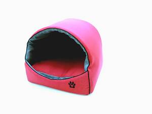 Будка для котів і собак Лофт Коричневий Червоний, 360х320х320 мм