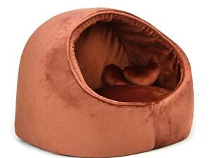 Будка для собак і котів Ніжність коричнева No1 360х370х320