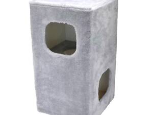 Будка дряпка для котів Пентхаус сіра 62*33*33 см