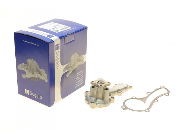 BUGATTI PA10055 Помпа води Nissan Almera 1.5/1.6/1.8 00-/Primera 1.6/1.8 99-08 (R/B) (6 лоп) - Фото 1