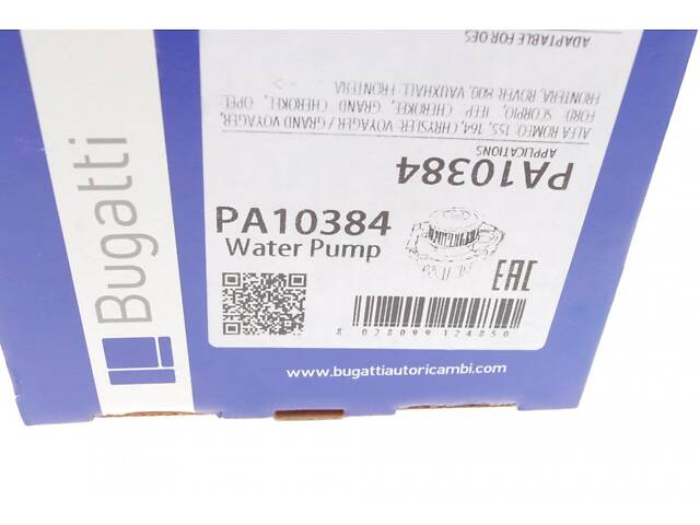 BUGATTI PA10384 Водяной насос Ford Scorpio 2.5 TD/Opel Frontera 2.5 TDS 96-98/Jeep Cherokee 2.5/2.5TD/Tdi 90-01 - Фото 10