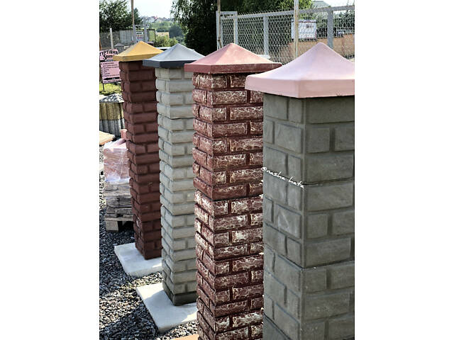 Бетонні та мраморні дашки на паркан,ковпак на стовб,парапети - Фото 1